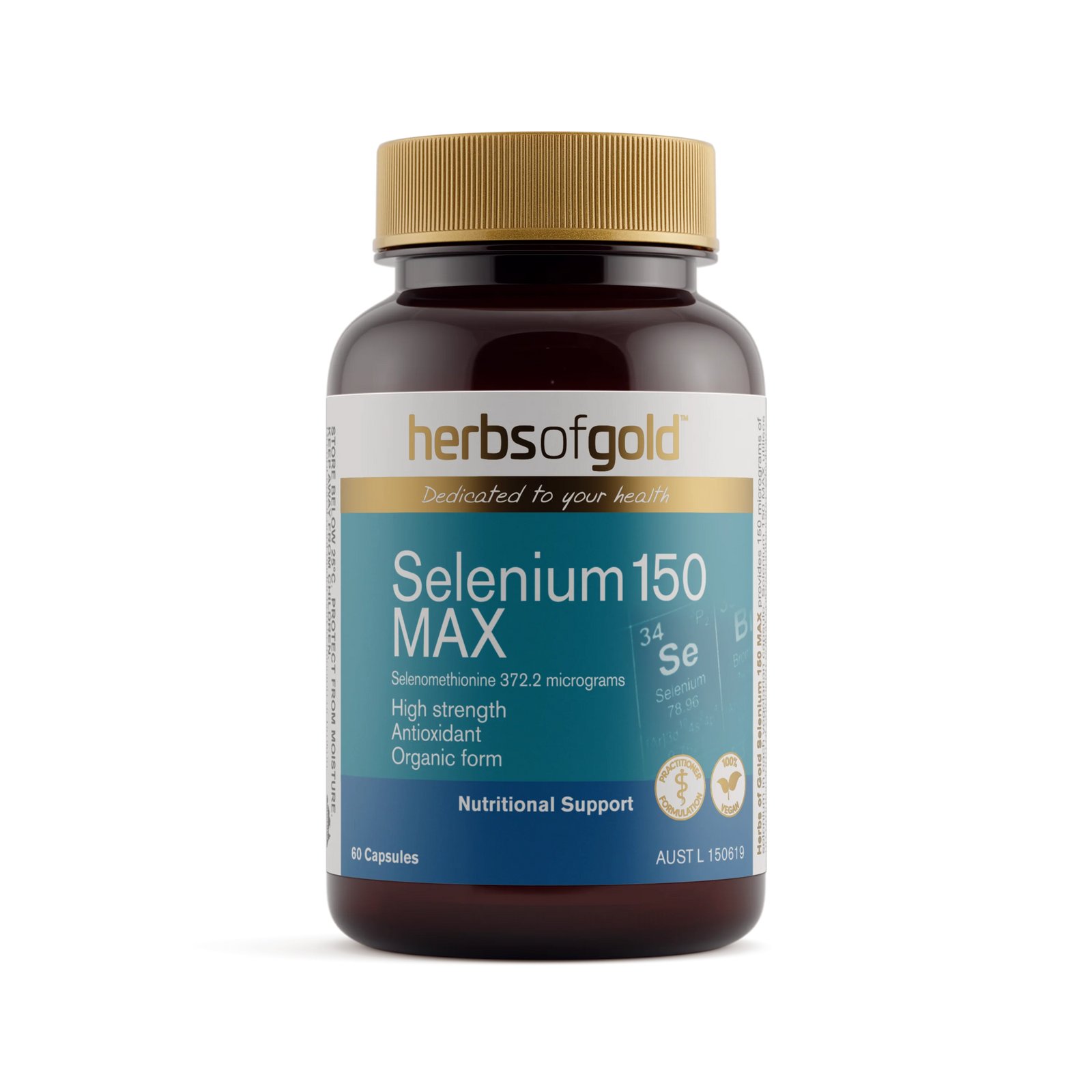 HERBS OF GOLD SELENIUM 150 MAX 60 CAPSULES