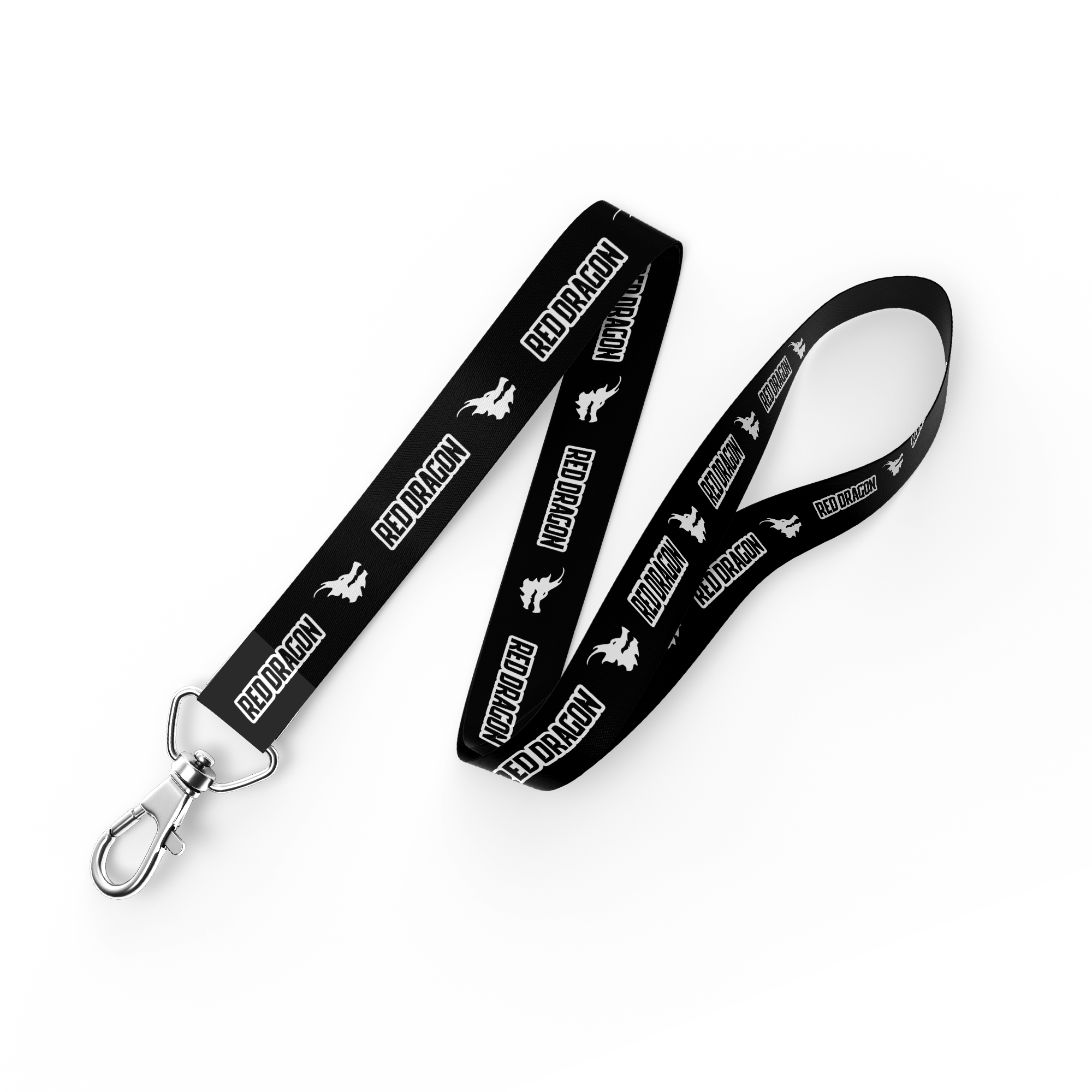 RED DRAGON LANYARD BLACK