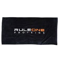 RULE 1 GYM TOWEL BLACK